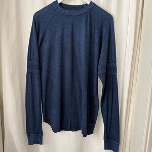 Men's Overdyed Indigo Long Sleeve T-Shirt